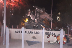 Australian-Light-Horse-Sculpture-night-shot